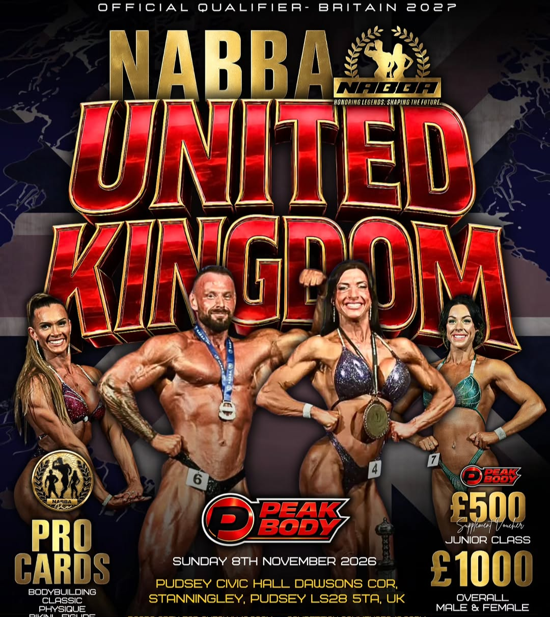 NABBA United Kingdom - 8th November 2026 Backstage Show Day Services