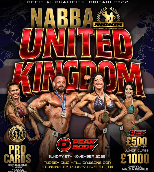 NABBA United Kingdom - 8th November 2026 Backstage Show Day Services
